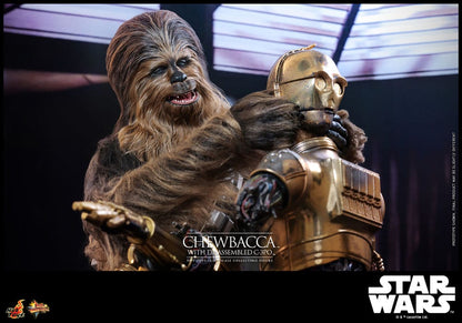 Star Wars Episode V Movie Masterpiece Actionfigur 1/6 Chewbacca with Disassembled C-3PO 36 cm Image 4