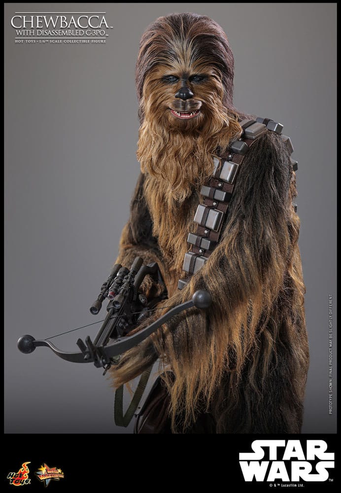 Star Wars Episode V Movie Masterpiece Actionfigur 1/6 Chewbacca with Disassembled C-3PO 36 cm Image 8