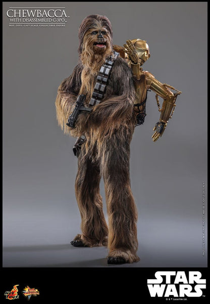 Star Wars Episode V Movie Masterpiece Actionfigur 1/6 Chewbacca with Disassembled C-3PO 36 cm Image 11
