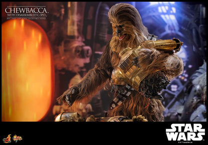 Star Wars Episode V Movie Masterpiece Actionfigur 1/6 Chewbacca with Disassembled C-3PO 36 cm Image 17
