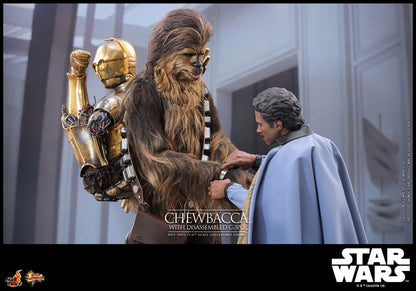 Star Wars Episode V Movie Masterpiece Actionfigur 1/6 Chewbacca with Disassembled C-3PO 36 cm Image 18