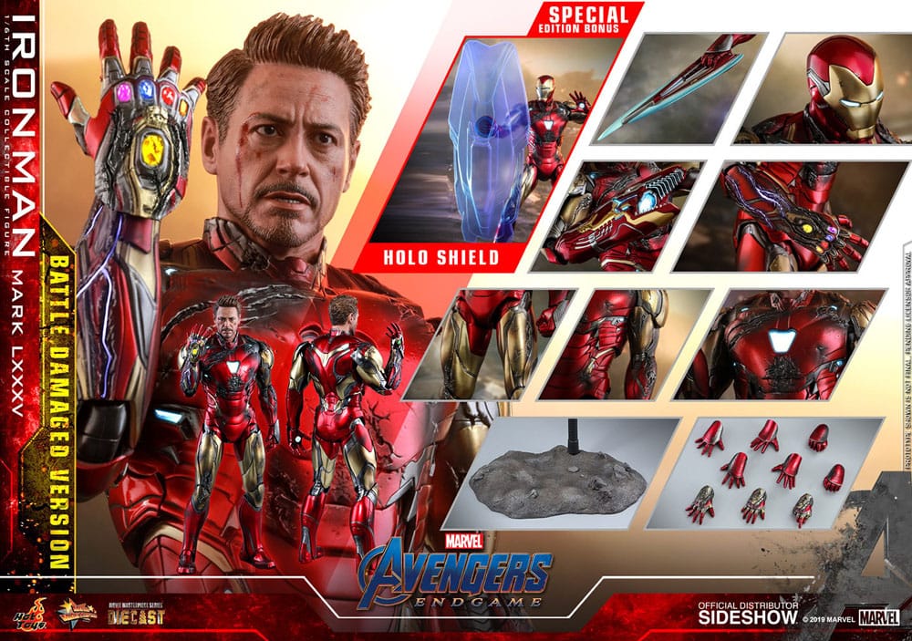 Avengers: Endgame Movie Masterpiece Diecast Actionfigur 1/6 Iron Man Mark LXXXV (Battle Damaged Version) Special Edition 32 cm Image 24