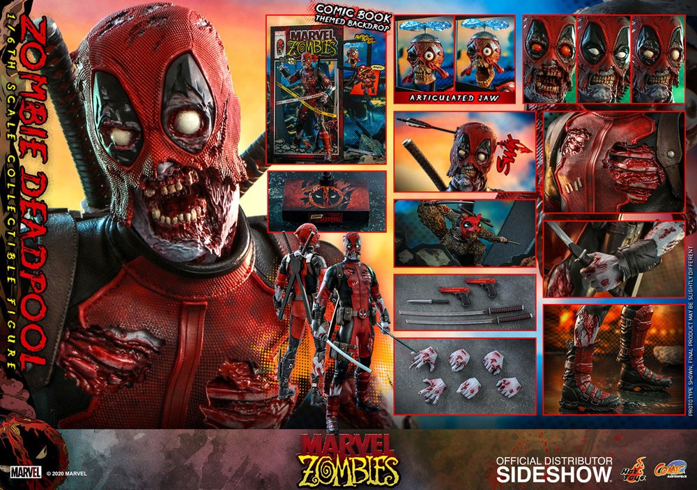 Marvel Zombies Comic Masterpiece Actionfigur 1/6 Zombie Deadpool 31 cm Image 23