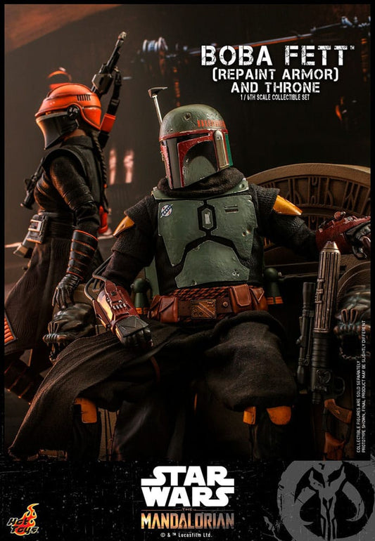 Star Wars: The Mandalorian Actionfigur 1/6 Boba Fett Repaint Armor and Throne Special Edition 30 cm Image 2