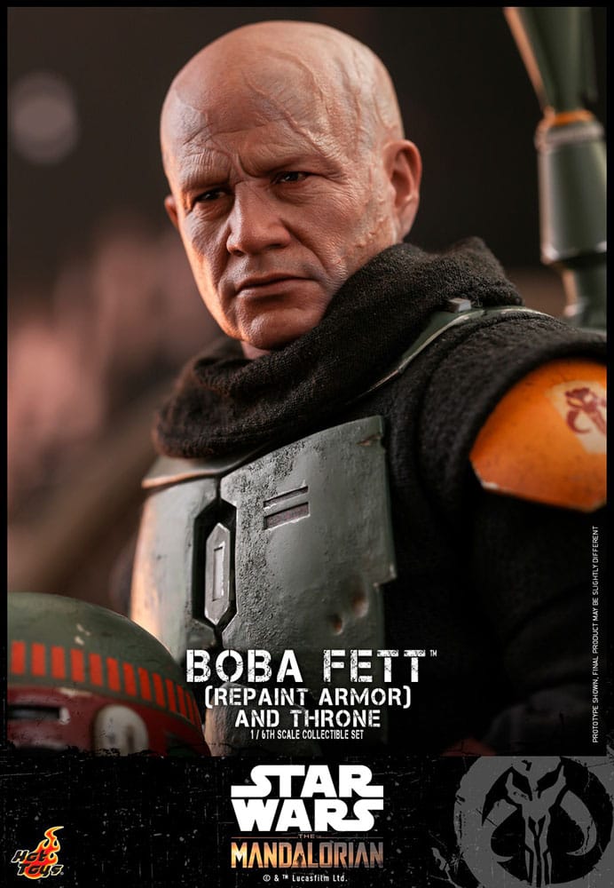 Star Wars: The Mandalorian Actionfigur 1/6 Boba Fett Repaint Armor and Throne Special Edition 30 cm Image 3