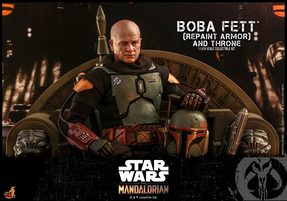 Star Wars: The Mandalorian Actionfigur 1/6 Boba Fett Repaint Armor and Throne Special Edition 30 cm Image 4