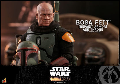 Star Wars: The Mandalorian Actionfigur 1/6 Boba Fett Repaint Armor and Throne Special Edition 30 cm Image 5