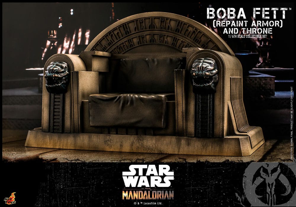 Star Wars: The Mandalorian Actionfigur 1/6 Boba Fett Repaint Armor and Throne Special Edition 30 cm Image 7