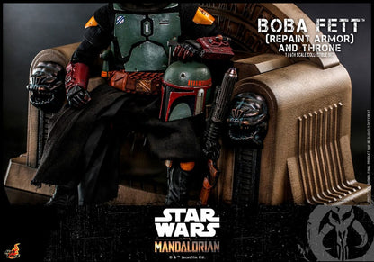 Star Wars: The Mandalorian Actionfigur 1/6 Boba Fett Repaint Armor and Throne Special Edition 30 cm Image 8