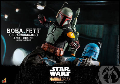 Star Wars: The Mandalorian Actionfigur 1/6 Boba Fett Repaint Armor and Throne Special Edition 30 cm Image 9