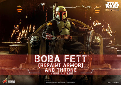 Star Wars: The Mandalorian Actionfigur 1/6 Boba Fett Repaint Armor and Throne Special Edition 30 cm Image 11