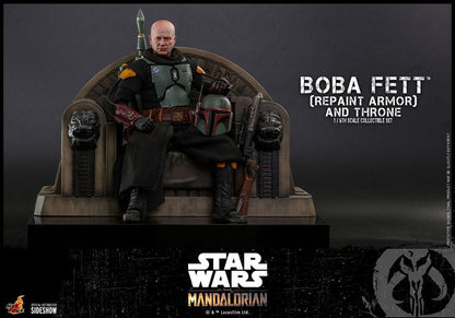 Star Wars: The Mandalorian Actionfigur 1/6 Boba Fett Repaint Armor and Throne Special Edition 30 cm Image 12