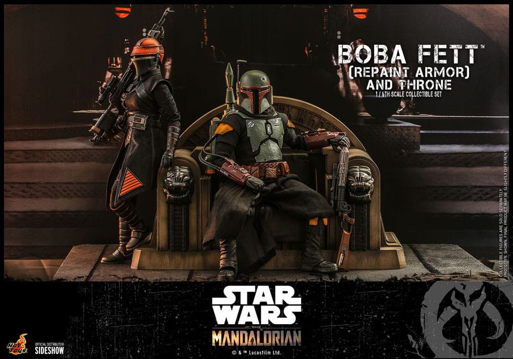 Star Wars: The Mandalorian Actionfigur 1/6 Boba Fett Repaint Armor and Throne Special Edition 30 cm Image 13