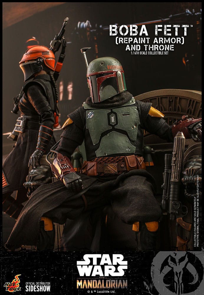 Star Wars: The Mandalorian Actionfigur 1/6 Boba Fett Repaint Armor and Throne Special Edition 30 cm Image 15