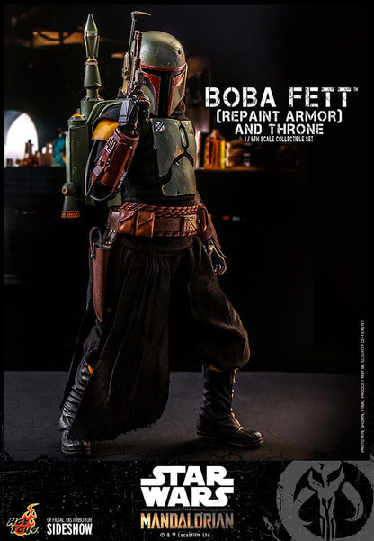 Star Wars: The Mandalorian Actionfigur 1/6 Boba Fett Repaint Armor and Throne Special Edition 30 cm Image 18