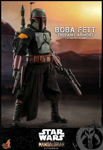 Star Wars: The Mandalorian Actionfigur 1/6 Boba Fett Repaint Armor Special Edition 30 cm Image 2