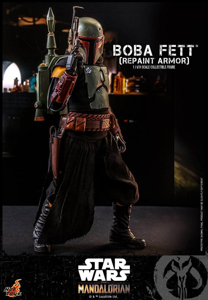Star Wars: The Mandalorian Actionfigur 1/6 Boba Fett Repaint Armor Special Edition 30 cm Image 3
