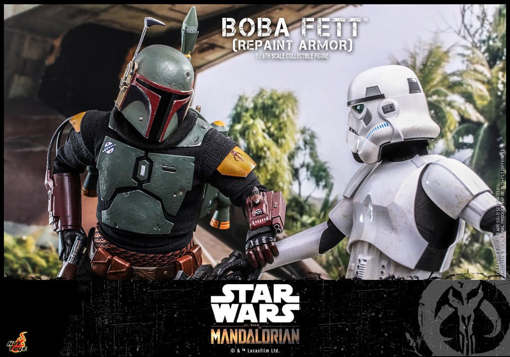 Star Wars: The Mandalorian Actionfigur 1/6 Boba Fett Repaint Armor Special Edition 30 cm Image 6