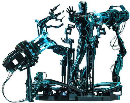 Iron Man 2 Actionfigur 1/6 Neon Tech Iron Man mit Suit-Up Gantry 32 cm Image 1