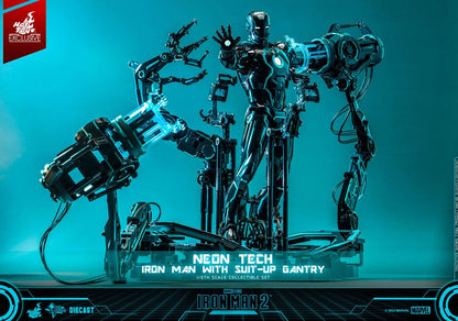 Iron Man 2 Actionfigur 1/6 Neon Tech Iron Man mit Suit-Up Gantry 32 cm Image 8