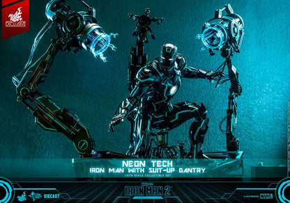 Iron Man 2 Actionfigur 1/6 Neon Tech Iron Man mit Suit-Up Gantry 32 cm Image 11