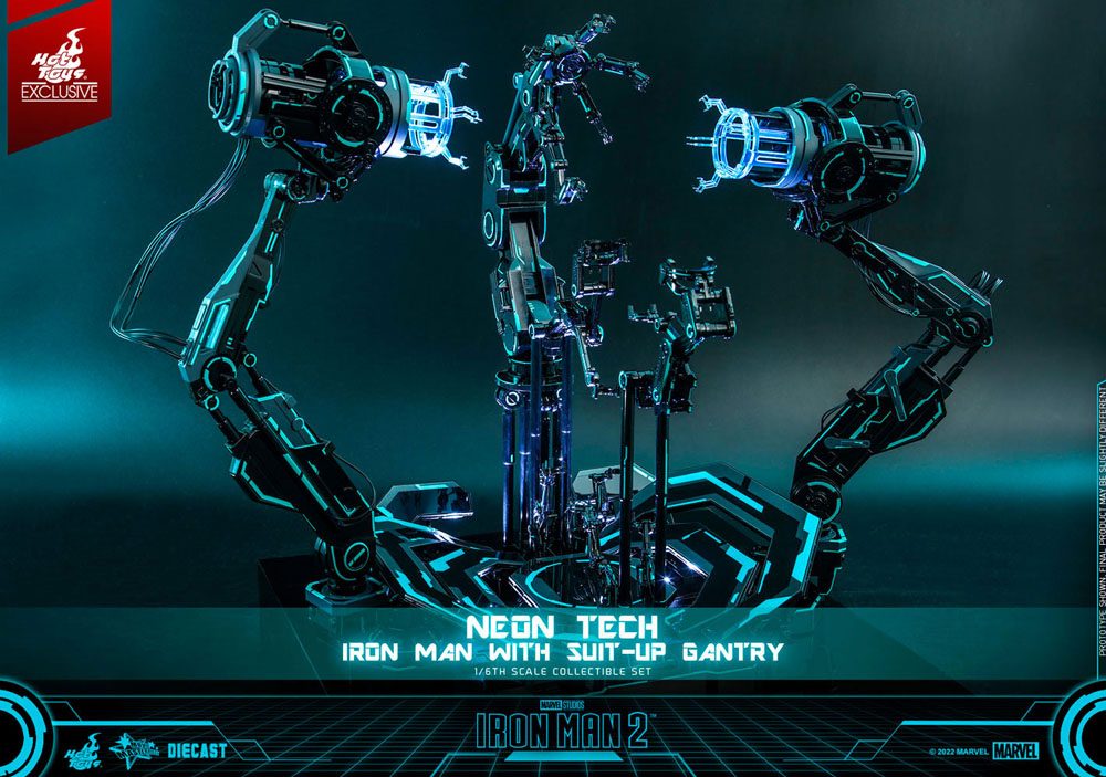 Iron Man 2 Actionfigur 1/6 Neon Tech Iron Man mit Suit-Up Gantry 32 cm Image 18