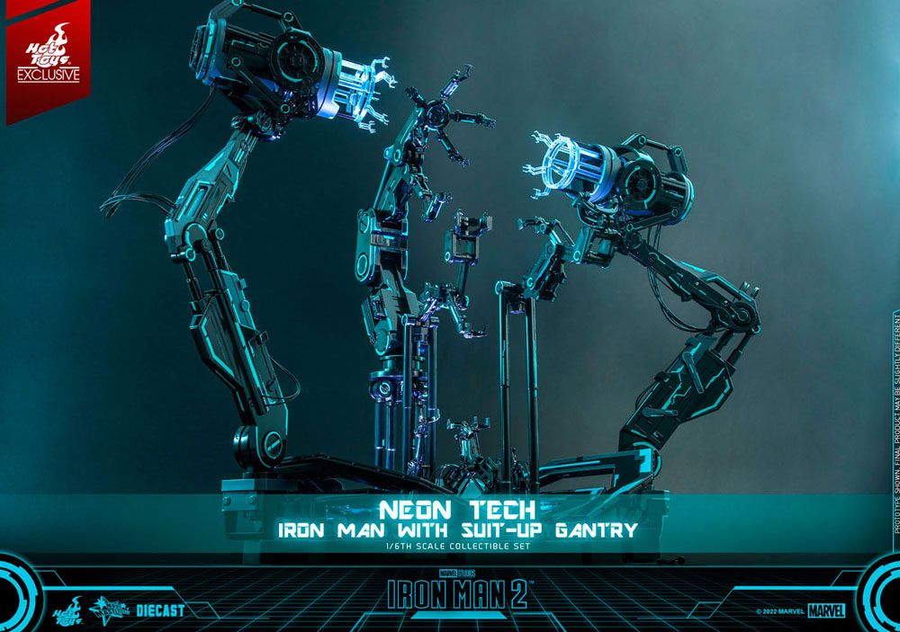 Iron Man 2 Actionfigur 1/6 Neon Tech Iron Man mit Suit-Up Gantry 32 cm Image 19