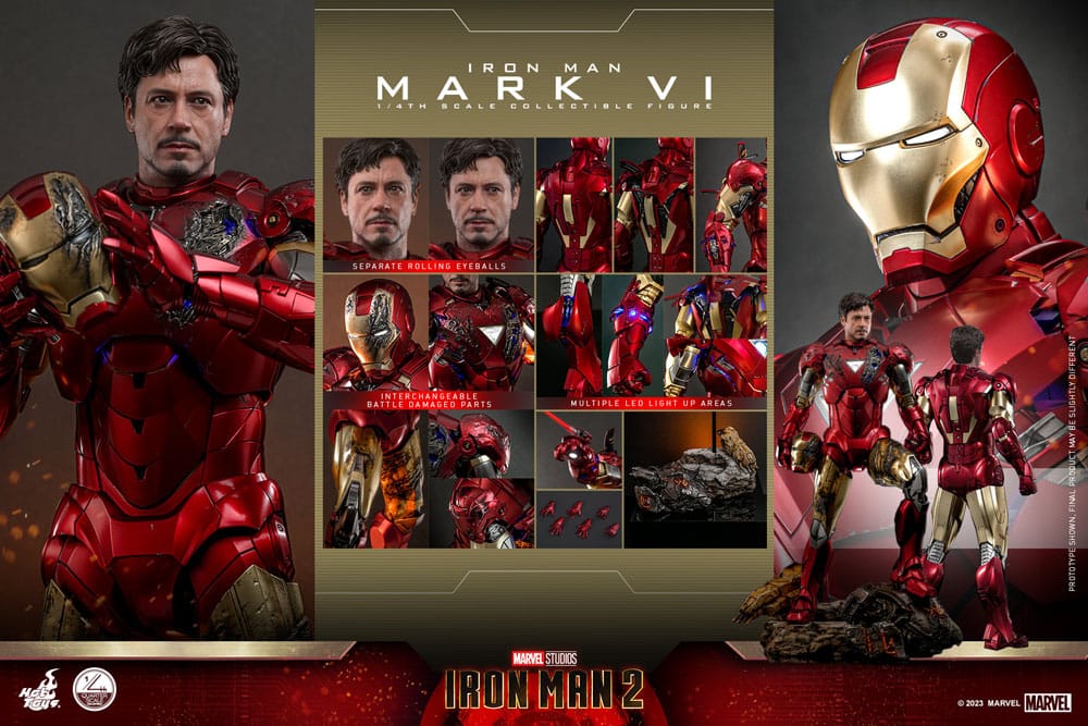 Iron Man 2 Actionfigur 1/4 Iron Man Mark VI 48 cm Image 24