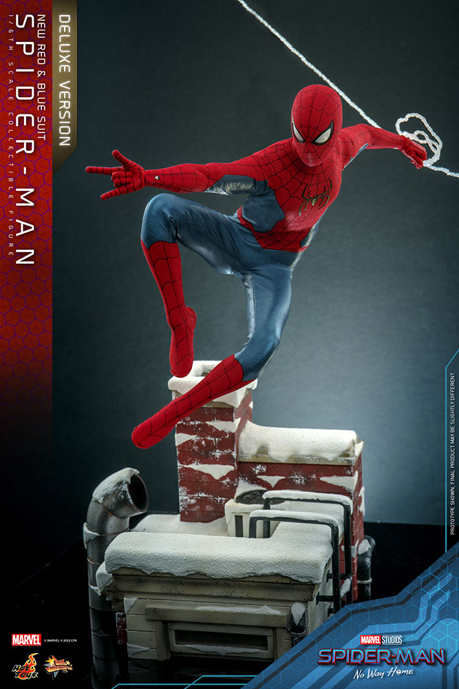 Spider-Man: No Way Home Movie Masterpiece Actionfigur 1/6 Spider-Man (New Red and Blue Suit) (Deluxe Version) 28 cm Image 3