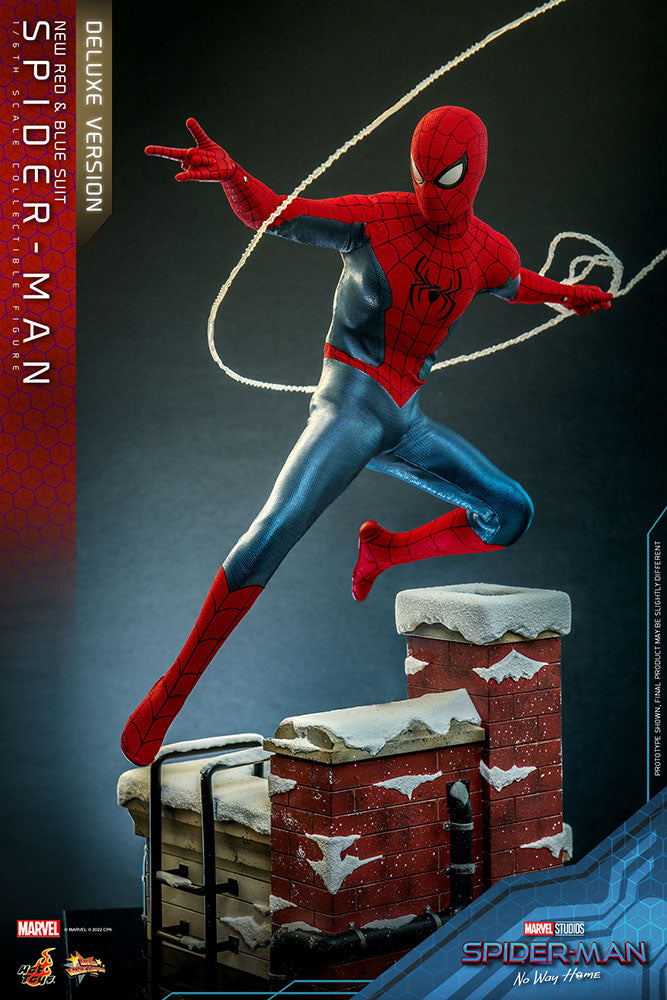 Spider-Man: No Way Home Movie Masterpiece Actionfigur 1/6 Spider-Man (New Red and Blue Suit) (Deluxe Version) 28 cm Image 5