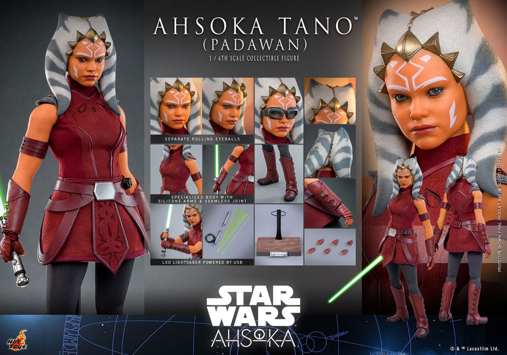 Star Wars: Ahsoka Actionfigur 1/6 Ahsoka Tano (Padawan) 27 cm Image 23