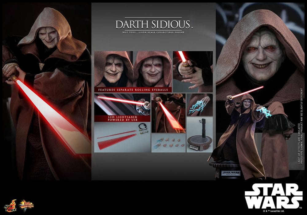 Star Wars Movie Masterpiece Actionfigur 1/6 Darth Sidious 29 cm Image 19