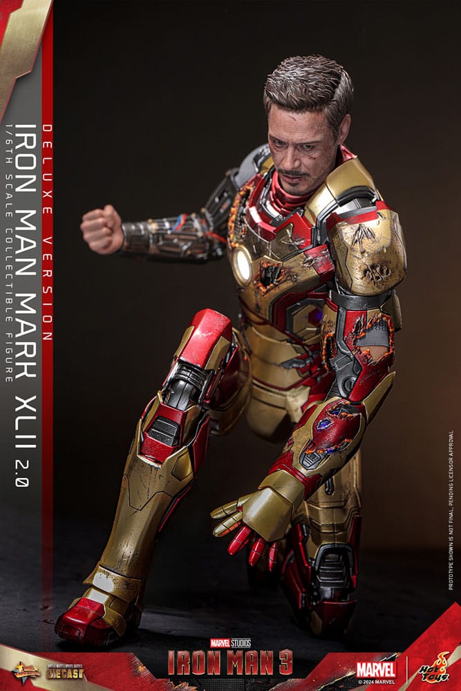 Iron Man 3 Movie Masterpiece Diecast Actionfigur 1/6 Iron Man Mark XLII (2.0) Deluxe 32 cm Image 8