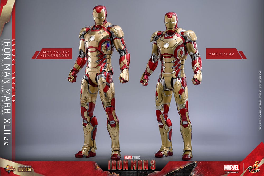 Iron Man 3 Movie Masterpiece Diecast Actionfigur 1/6 Iron Man Mark XLII (2.0) Deluxe 32 cm Image 21