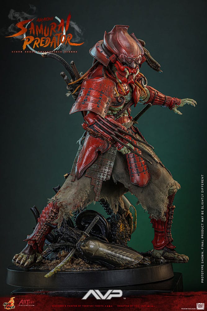 Alien vs. Predator Artist Collection Actionfigur 1/6 Akaoni Samurai Predator 35 cm Image 6