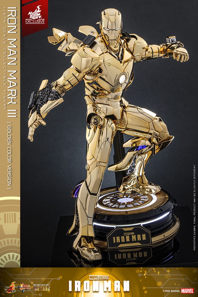 Iron Man Movie Masterpiece Diecast Actionfigur 1/6 Iron Man Mark III (Gold Color Version) Hot Toys Exclusive 33 cm Image 3