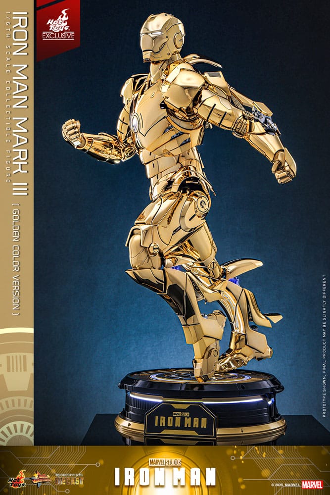 Iron Man Movie Masterpiece Diecast Actionfigur 1/6 Iron Man Mark III (Gold Color Version) Hot Toys Exclusive 33 cm Image 4