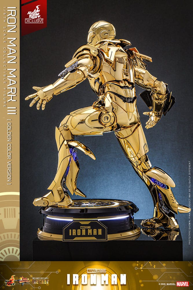 Iron Man Movie Masterpiece Diecast Actionfigur 1/6 Iron Man Mark III (Gold Color Version) Hot Toys Exclusive 33 cm Image 9