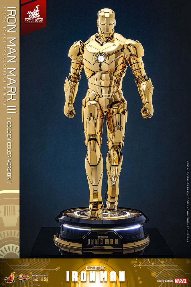 Iron Man Movie Masterpiece Diecast Actionfigur 1/6 Iron Man Mark III (Gold Color Version) Hot Toys Exclusive 33 cm Image 10