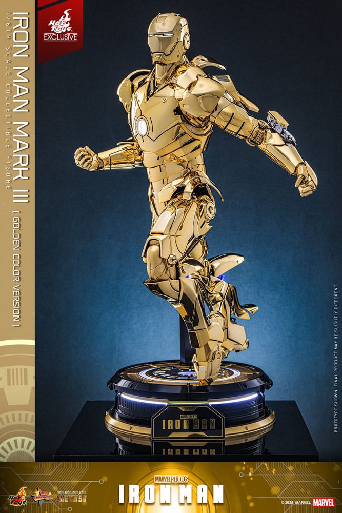 Iron Man Movie Masterpiece Diecast Actionfigur 1/6 Iron Man Mark III (Gold Color Version) Hot Toys Exclusive 33 cm Image 13