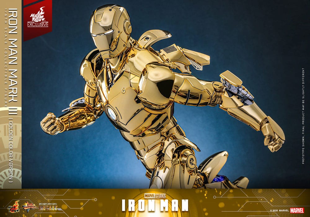 Iron Man Movie Masterpiece Diecast Actionfigur 1/6 Iron Man Mark III (Gold Color Version) Hot Toys Exclusive 33 cm Image 15
