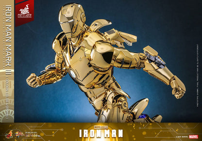 Iron Man Movie Masterpiece Diecast Actionfigur 1/6 Iron Man Mark III (Gold Color Version) Hot Toys Exclusive 33 cm Image 15