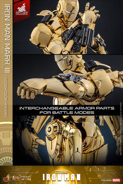 Iron Man Movie Masterpiece Diecast Actionfigur 1/6 Iron Man Mark III (Gold Color Version) Hot Toys Exclusive 33 cm Image 18