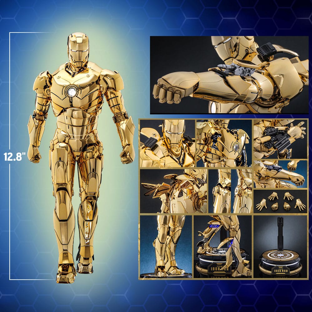 Iron Man Movie Masterpiece Diecast Actionfigur 1/6 Iron Man Mark III (Gold Color Version) Hot Toys Exclusive 33 cm Image 20