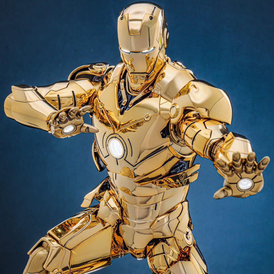 Iron Man Movie Masterpiece Diecast Actionfigur 1/6 Iron Man Mark III (Gold Color Version) Hot Toys Exclusive 33 cm Image 21