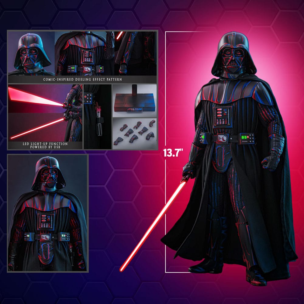 Star Wars Movie Masterpiece Actionfigur 1/6 Darth Vader (Dueling Effect Version) Hot Toys Exclusive 35 cm Image 19