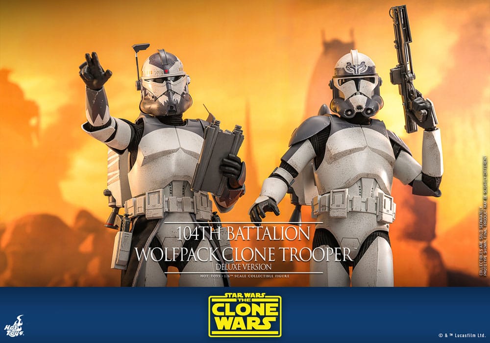 Star Wars The Clone Wars Actionfigur 1/6 104th Battalion Wolfpack Clone Trooper Deluxe Version 30 cm Image 17