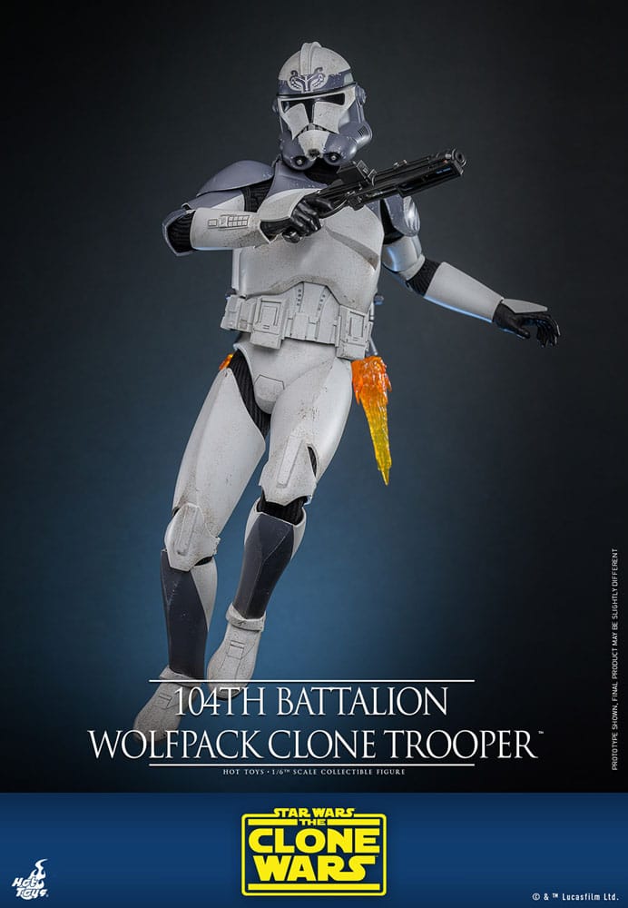 Star Wars The Clone Wars Actionfigur 1/6 104th Battalion Wolfpack Clone Trooper 30 cm Image 4