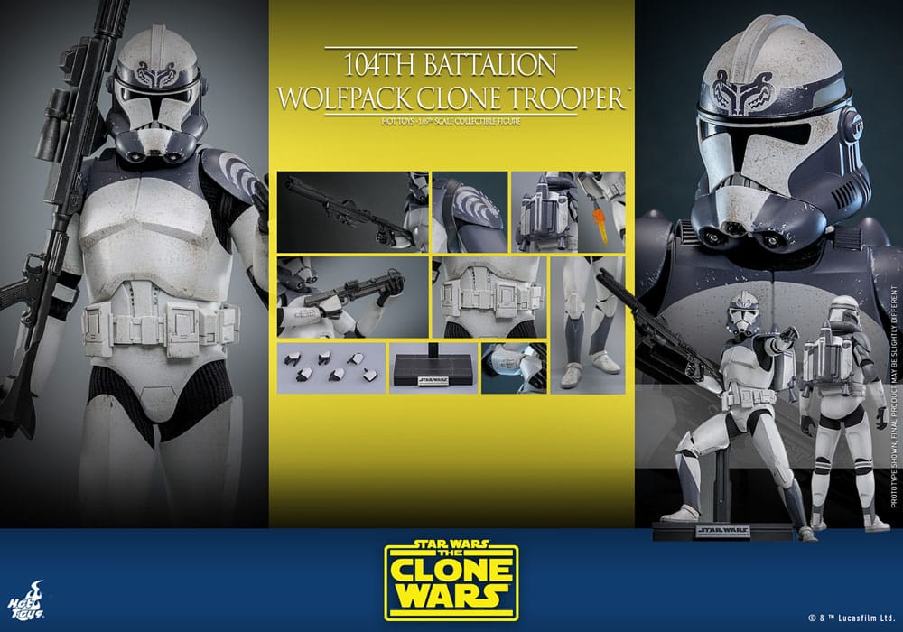 Star Wars The Clone Wars Actionfigur 1/6 104th Battalion Wolfpack Clone Trooper 30 cm Image 13