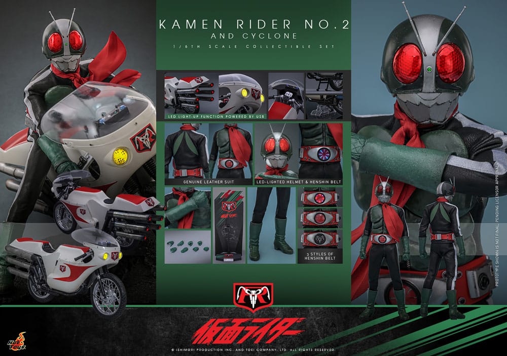 Kamen Rider 1/6 Kamen Rider No. 2 und Cylone  30 cm Image 14